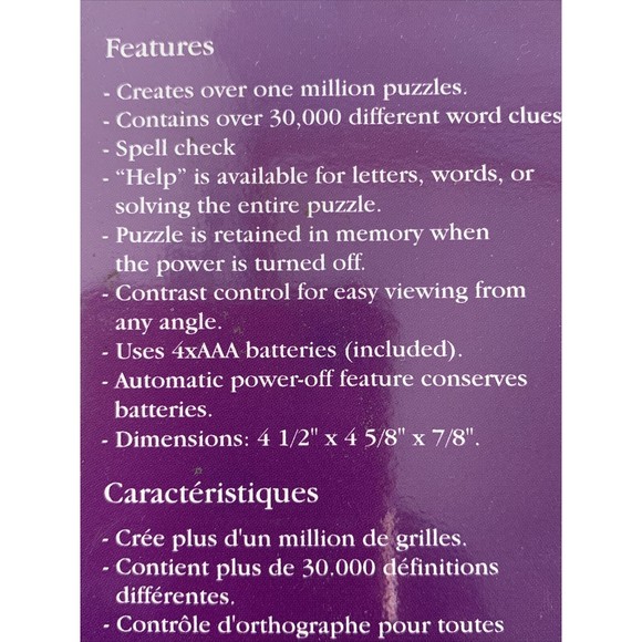 Oregon Scientific Crossword Pro Handheld Game Electronic Puzzle LB-1000B A9 - Picture 13 of 13